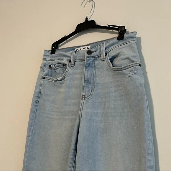 Daze Light Blue Wide Leg Women's Jeans - Picture 8 of 11